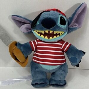 Disney Cruise Line Stitch Pirate Plush 12" Lilo & Stitch Stuffed Animal DCL HTF